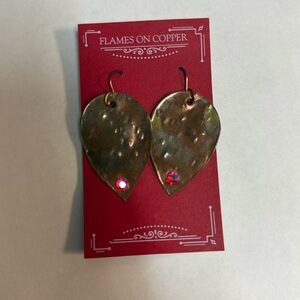 Earrings -Flames on Copper-